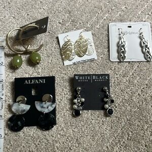 NWOT dangling earrings, Chicos, Alfani, WHBM, Brighton